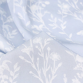 Made in Korea PangRim Floral Blue Non-Stretch Ultra Soft LENZING™ Modal Cotton Blended Twill DS21622