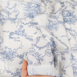 Made in Korea PangRim Toile de Jouy Off-White Non-Stretch Ultra Soft LENZING™ Modal Cotton Blended Twill DS21625