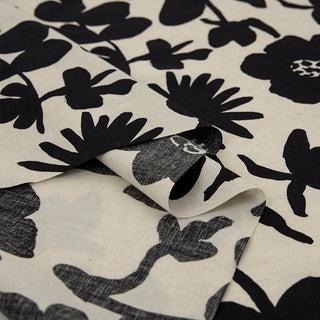 Made in Japan HOKKOH Floral Off-White Non-Stretch Cotton Linen Blended Plain Woven DS21627