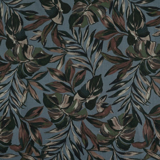 Made in Japan HOKKOH Botanical Blue Non-Stretch Linen Cotton Blended Plain Woven DS21634
