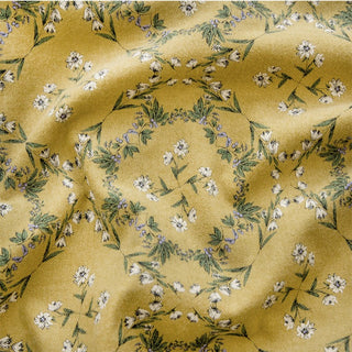 Made in Japan HOKKOH Floral Yellow Non-Stretch Peached Cotton Flannel DS21639