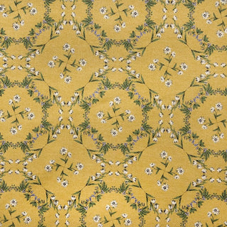 Made in Japan HOKKOH Floral Yellow Non-Stretch Peached Cotton Flannel DS21639
