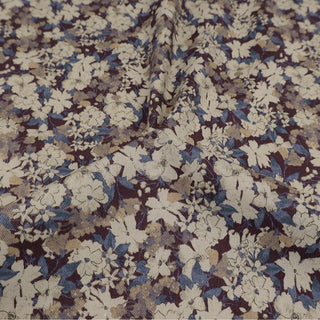 Made in Japan HOKKOH Floral Purple Non-Stretch Peached Cotton Flannel DS21642