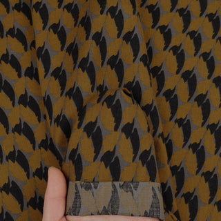 Made in Japan HOKKOH Botanical Brown Non-Stretch Peached Cotton Flannel DS21644