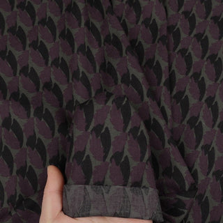 Made in Japan HOKKOH Botanical Purple Non-Stretch Peached Cotton Flannel DS21645