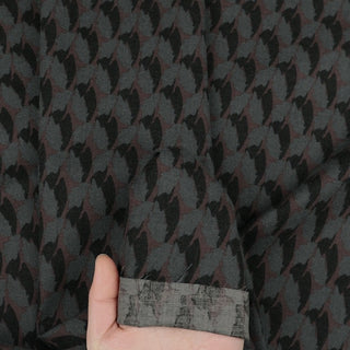 Made in Japan HOKKOH Botanical Gray Non-Stretch Peached Cotton Flannel DS21646