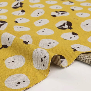 Made in Japan KOKKA Conversational Yellow Stretch Pima Cotton Pique DS21651