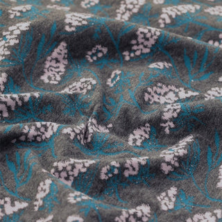 Made in Japan HOKKOH Floral Gray Stretch Cotton Dobby Jacquard DS21657