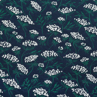 Made in Japan HOKKOH Floral Blue Stretch Cotton Dobby Jacquard DS21658