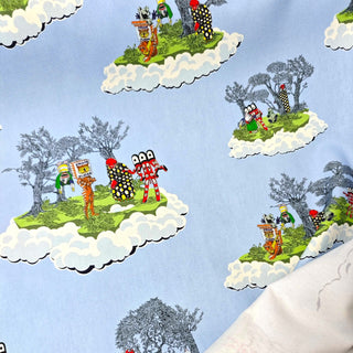 Yardblox Exclusive Walter Van Beirendonck x IKEA Conversational Blue Non-Stretch Cotton 8oz Canvas DS23514