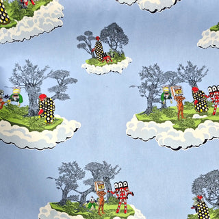 Yardblox Exclusive Walter Van Beirendonck x IKEA Conversational Blue Non-Stretch Cotton 8oz Canvas DS23514