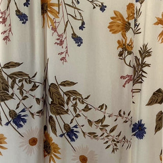 Yardblox Exclusive Reformation Floral Off-White Non-Stretch Viscose Georgette DS23517