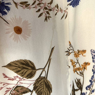 Yardblox Exclusive Reformation Floral Off-White Non-Stretch Viscose Georgette DS23517