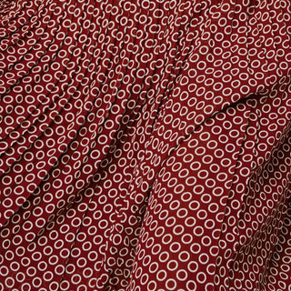 Yardblox Exclusive Reformation Polka Dot Red Non-Stretch Viscose Georgette DS23518