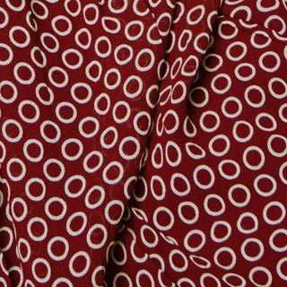 Yardblox Exclusive Reformation Polka Dot Red Non-Stretch Viscose Georgette DS23518