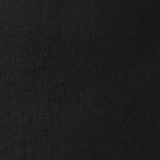 Yardblox Exclusive Reformation Solid Black Non-Stretch Linen Plain Woven DS23520