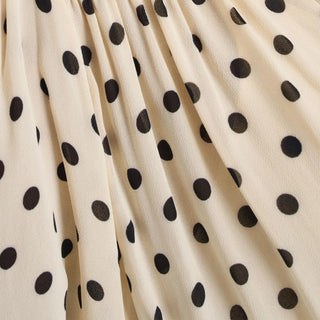 Yardblox Exclusive Reformation Polka Dot Off-White Non-Stretch Viscose Georgette DS23526