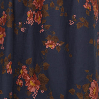 Reformation Floral Blue Stretch Organic Cotton Elastane Blended Plain Woven DS23532