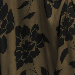 Reformation Floral Brown Non-Stretch Viscose LENZING™ ECOVERO™ Viscose Blended Crepe DS23537