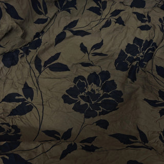 Reformation Floral Brown Non-Stretch Viscose LENZING™ ECOVERO™ Viscose Blended Crepe DS23537