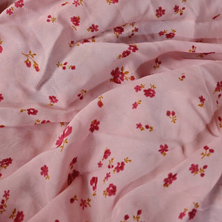 Reformation Floral Pink Non-Stretch Viscose Georgette DS23601