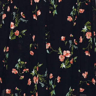 Reformation Floral Black Non-Stretch Viscose Georgette DS23603