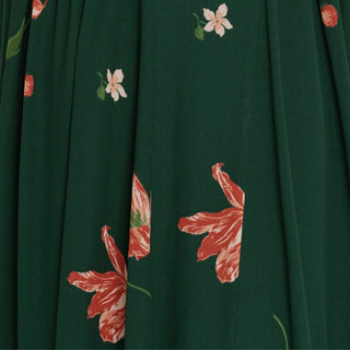 Reformation Floral Green Non-Stretch Viscose Georgette DS23604