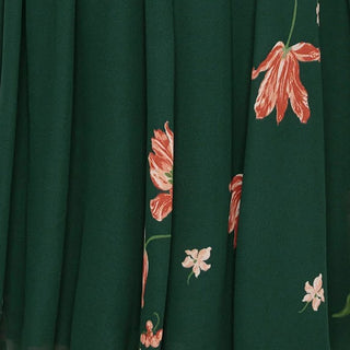 Reformation Floral Green Non-Stretch Viscose Georgette DS23604