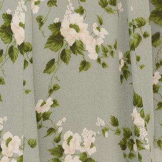 Reformation Floral Green Non-Stretch Viscose Georgette DS23605 -Last Piece