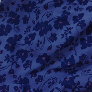 Reformation Floral Blue Non-Stretch Viscose Georgette DS23606 -Last Piece