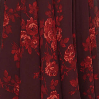 Reformation Floral Red Non-Stretch Viscose Georgette DS23607