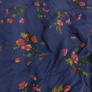 Reformation Floral Blue Non-Stretch Viscose Georgette DS236100