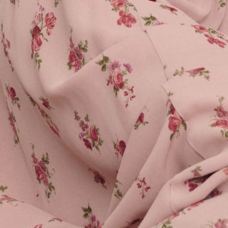 Reformation Floral Pink Non-Stretch Viscose Georgette DS236101
