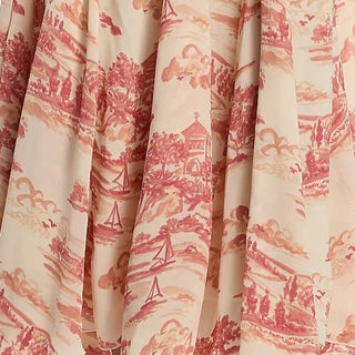 Reformation Toile de Jouy Off-White Non-Stretch Viscose Georgette DS236109