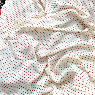 Reformation Polka Dot Red Non-Stretch Viscose Georgette DS23611