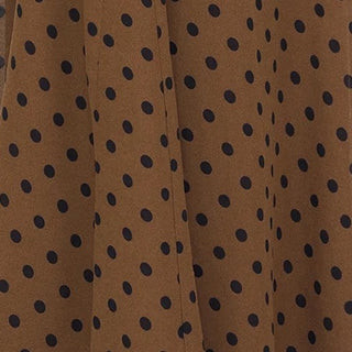 Reformation Polka Dot Brown Non-Stretch Viscose Georgette DS236110
