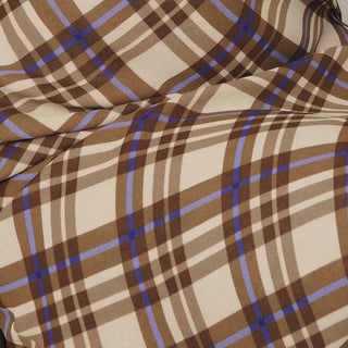Reformation Plaid Brown Non-Stretch Viscose Georgette DS236111