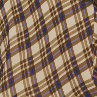 Reformation Plaid Brown Non-Stretch Viscose Georgette DS236111