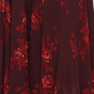 American Fashion Designer Floral Red Non-Stretch Viscose Georgette DS236112