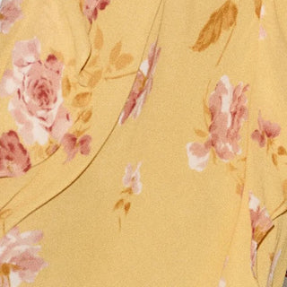 American Fashion Designer Floral Yellow Non-Stretch Viscose Georgette DS236114