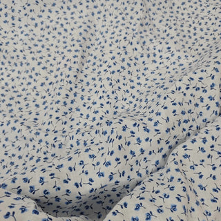 American Fashion Designer Floral White Non-Stretch Linen Plain Woven DS236116