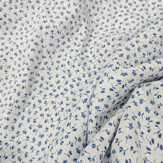 American Fashion Designer Floral White Non-Stretch Linen Plain Woven DS236116