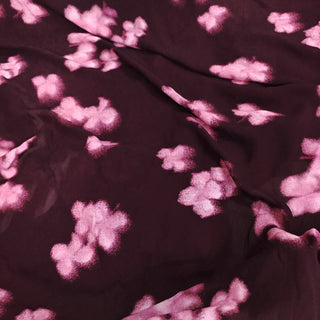 American Fashion Designer Floral Red Non-Stretch Viscose Georgette DS236121