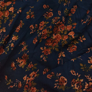 American Fashion Designer Floral Blue Non-Stretch Viscose Georgette DS236122