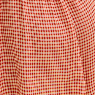 Reformation Gingham Red Non-Stretch Viscose Georgette DS23613