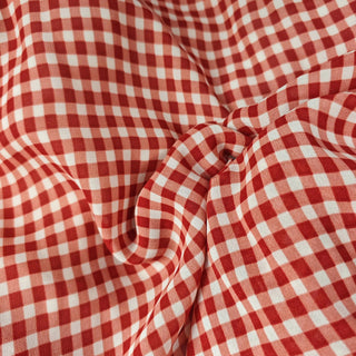 Reformation Gingham Red Non-Stretch Viscose Georgette DS23613