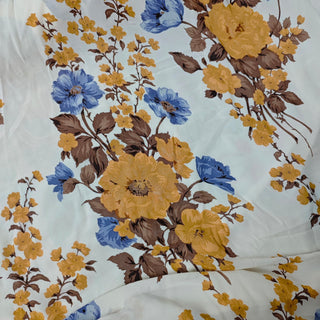 Reformation Floral Off-White Non-Stretch Viscose Georgette DS23614