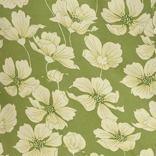 Reformation Floral Green Non-Stretch Viscose LENZING™ ECOVERO™ Viscose Blended Crepe DS23617