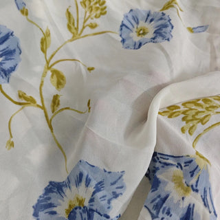 Reformation Floral Off-White Non-Stretch Viscose Georgette DS23618