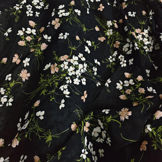 Reformation Floral Black Non-Stretch Viscose Georgette DS23620